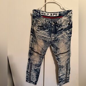 Red Ape Distressed Acid Washed Jeans Size 32x30